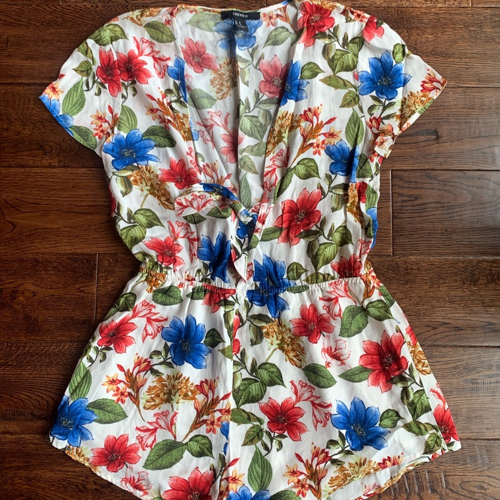 Forever 21 floral romper